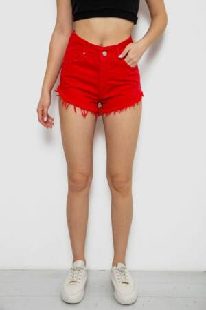 Шорти жіночі джинсові, колір червоний, 182R1648S20