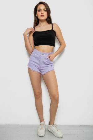 Шорти жіночі джинсові, колір бузковий, 182R1648S20