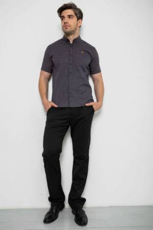 Сорочка чоловіча в клітку, колір синій, 214R4564-5