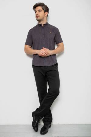 Сорочка чоловіча в клітку, колір темно-синій, 214R4564-5