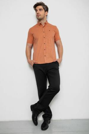Сорочка чоловіча в клітку, колір помаранчевий, 214R4564-5