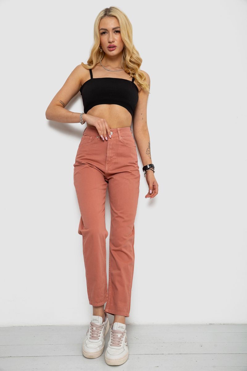 Джинси жіночі Mom's, колір пудровий, 182R1646 - Зображення 2