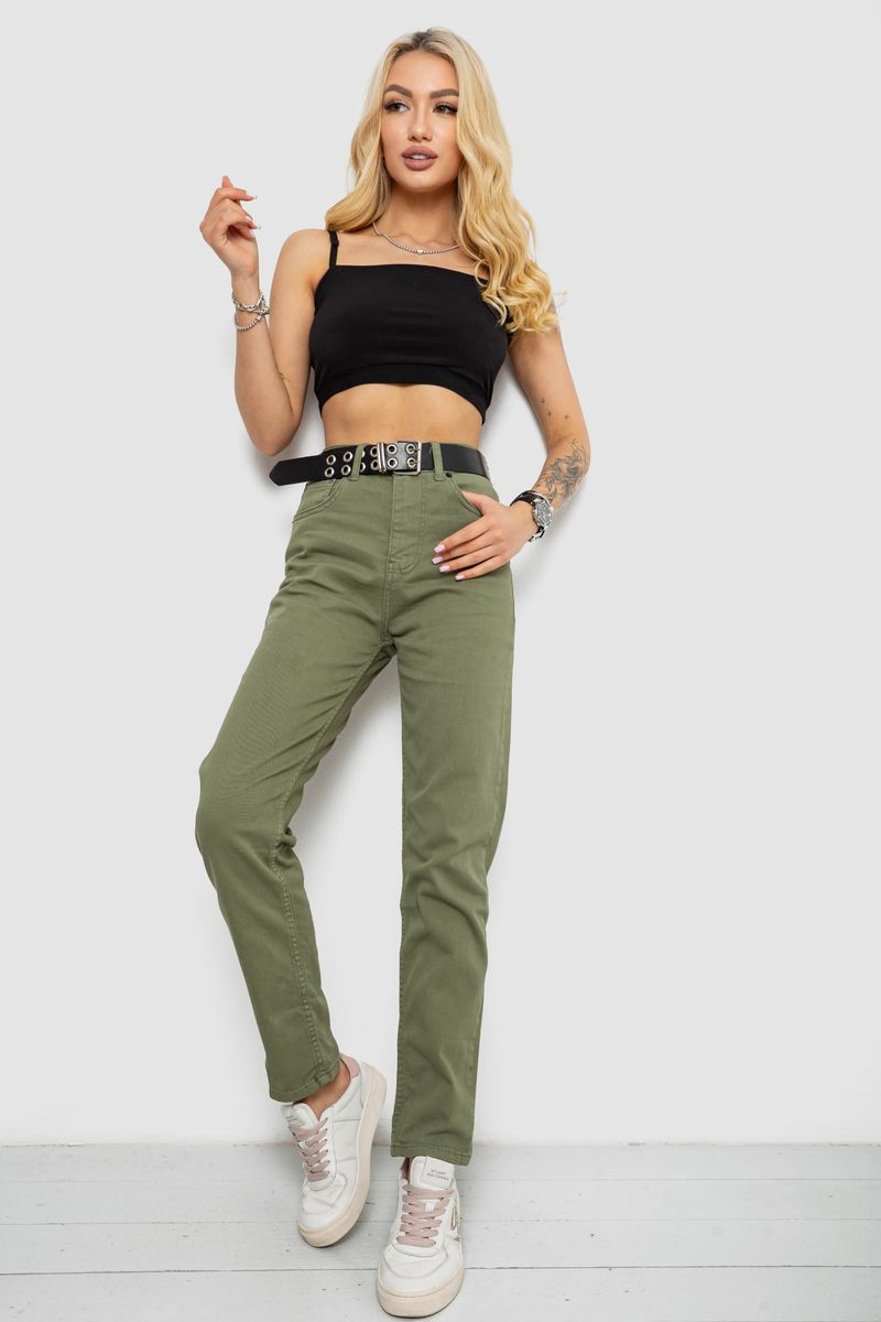 Джинси жіночі, колір хакі, 182R001009 - Зображення 2