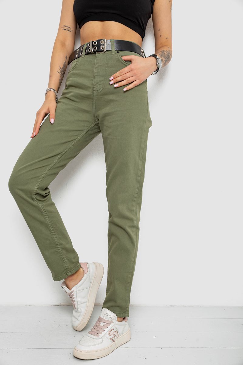 Джинси жіночі, колір хакі, 182R001009 - Зображення 3