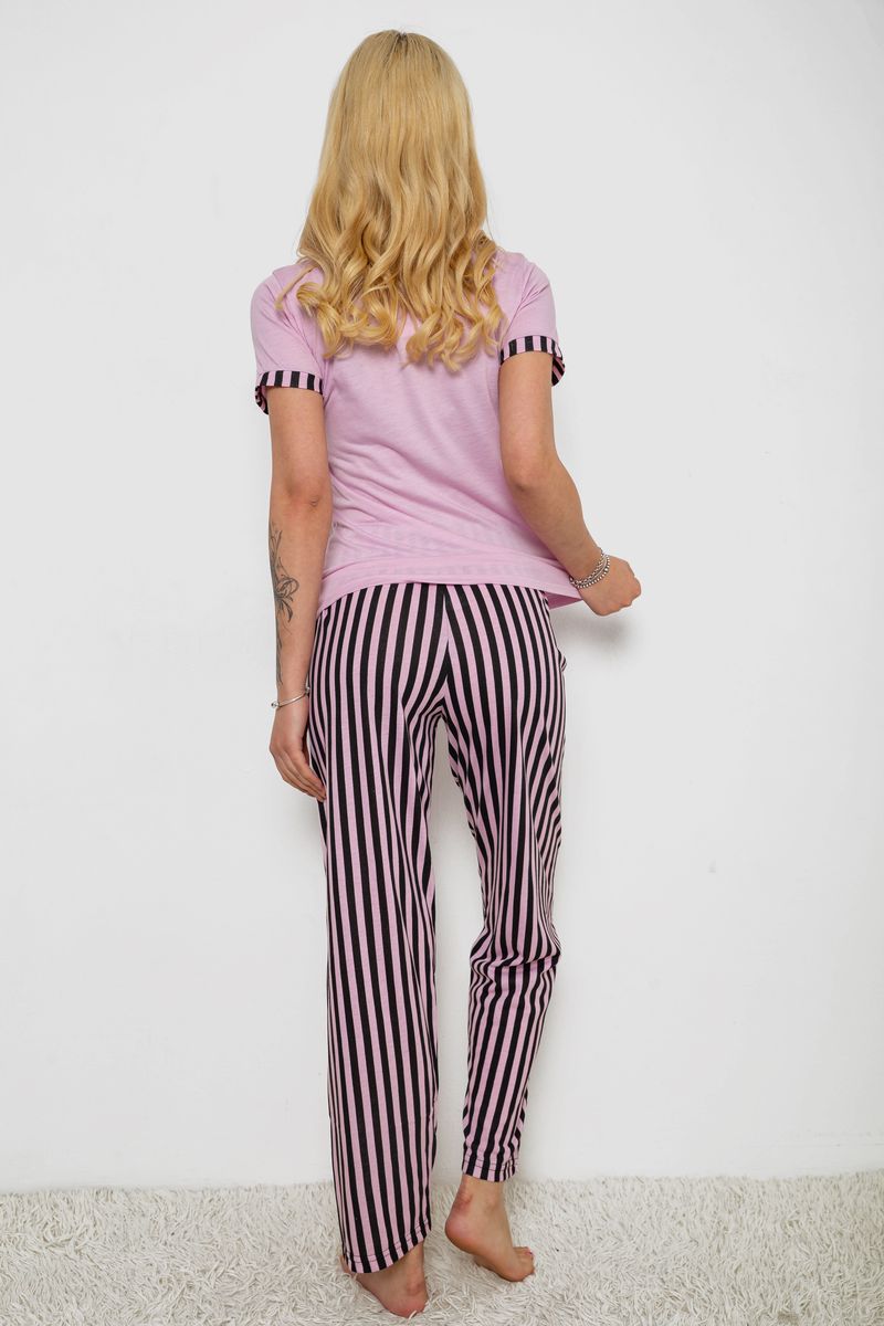 Піжама жіноча з принтом, колір бузковий, 243R2032-F - Зображення 4