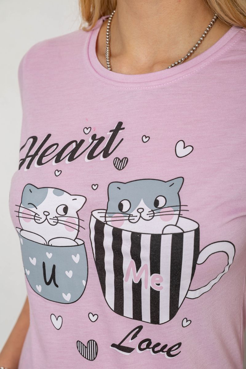 Піжама жіноча з принтом, колір бузковий, 243R2032-F - Зображення 5