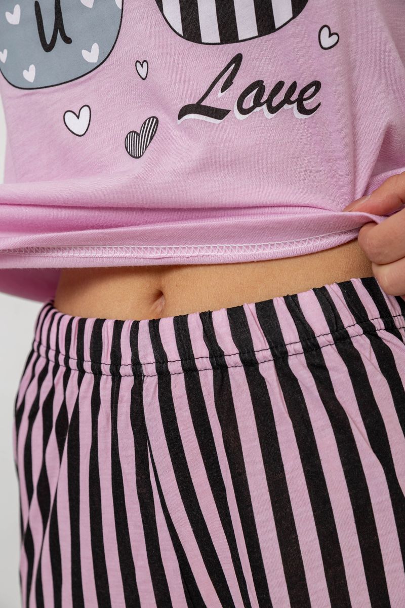 Піжама жіноча з принтом, колір бузковий, 243R2032-F - Зображення 6