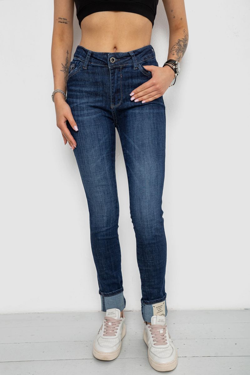 Джинси жіночі, колір синій, 182R6229