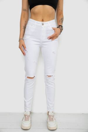 Джинси жіночі, колір білий, 182R3064