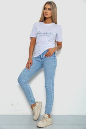 Футболка жіноча з принтом, колір білий, 238R57395