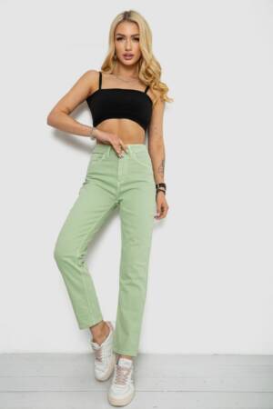 Джинси жіночі Mom’s, колір м’ятний, 182R1139