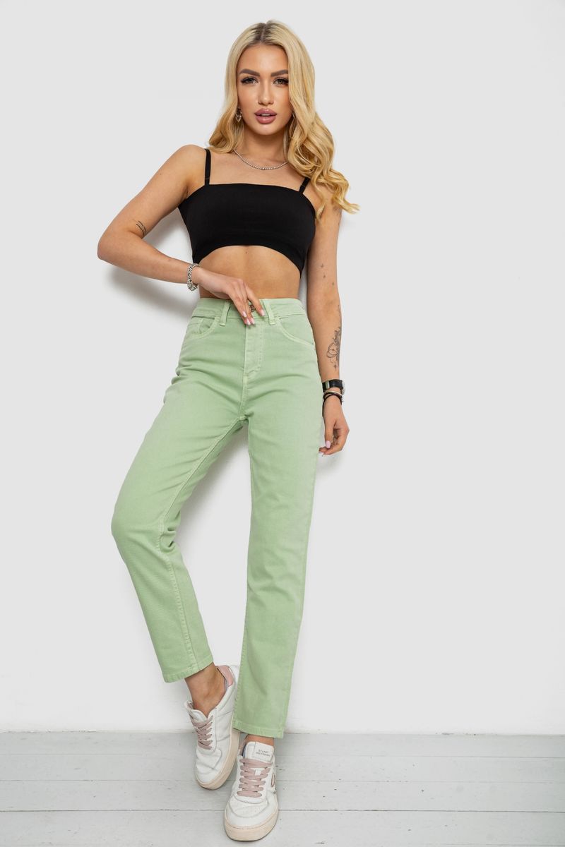 Джинси жіночі Mom's, колір м'ятний, 182R1139 - Зображення 2