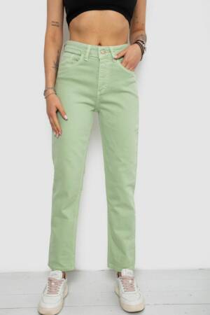 Джинси жіночі Mom’s, колір м’ятний, 182R1139