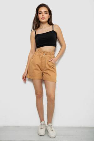 Шорти жіночі джинсові, колір бежевий, 182R1684