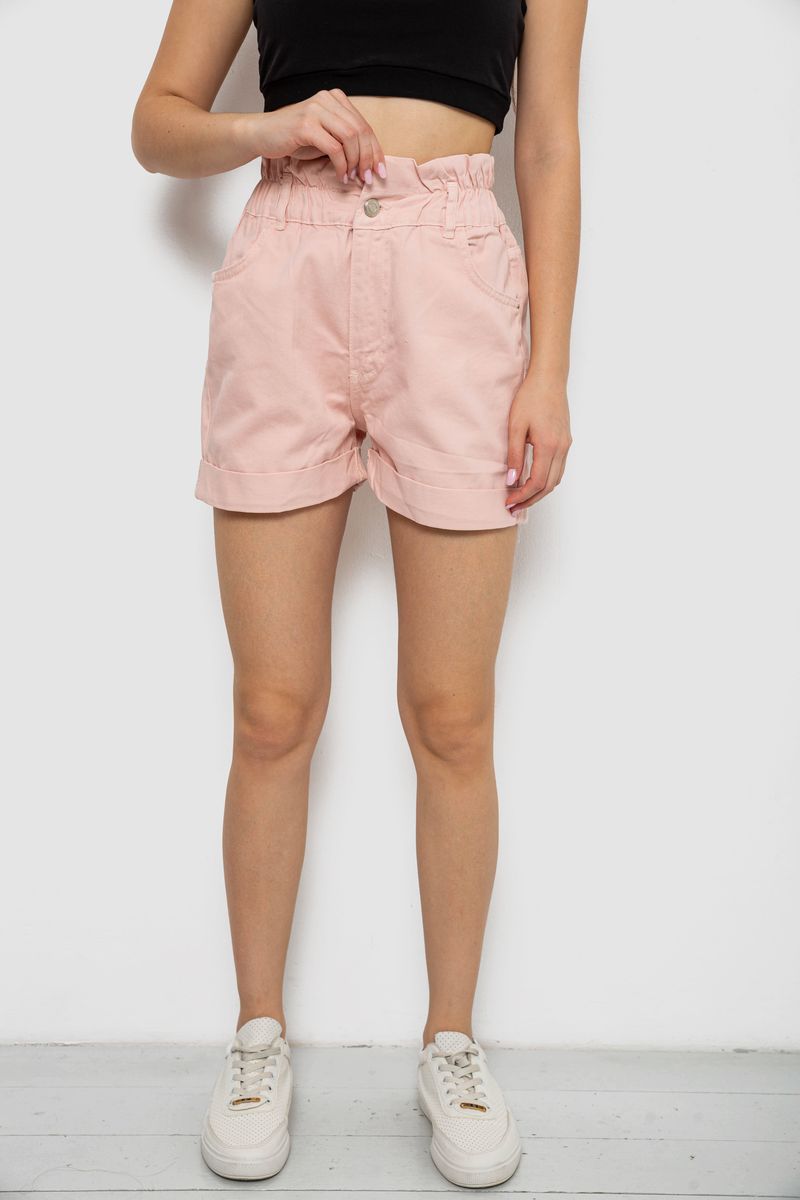Шорти жіночі джинсові, колір пудровий, 182R1684