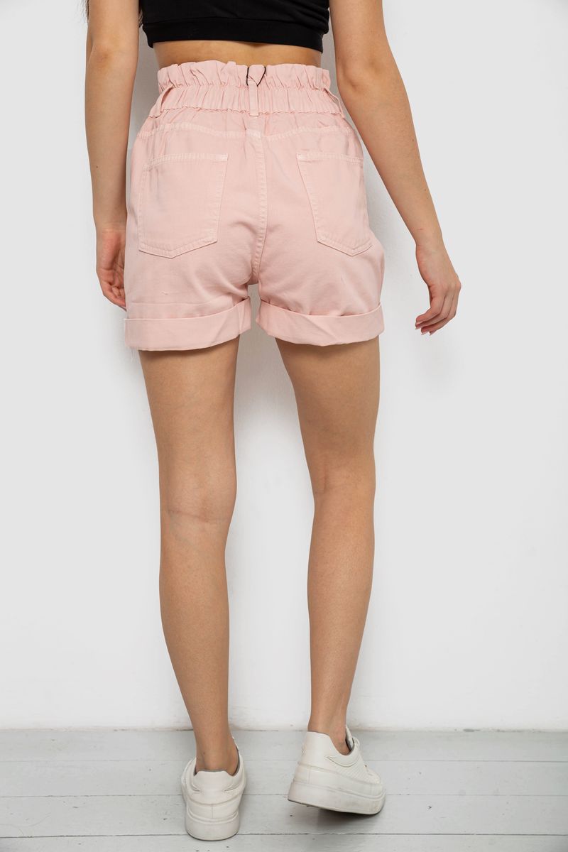 Шорти жіночі джинсові, колір пудровий, 182R1684 - Зображення 4