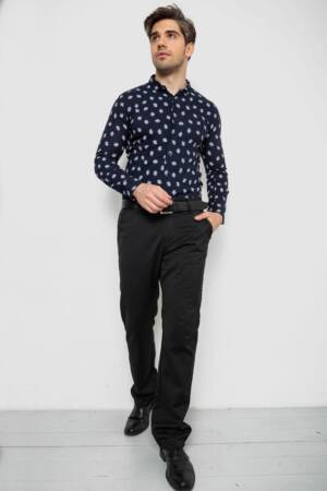 Сорочка чоловіча з принтом, колір синій, 214R807