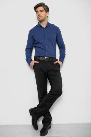 Сорочка чоловіча з принтом, колір синій, 214R7365-1