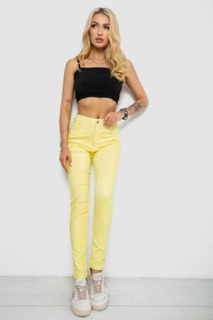 Джинси жіночі, колір жовтий, 182R1329