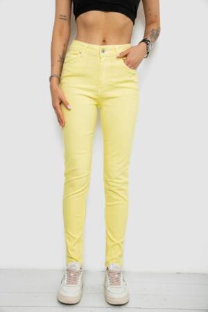 Джинси жіночі, колір жовтий, 182R1329