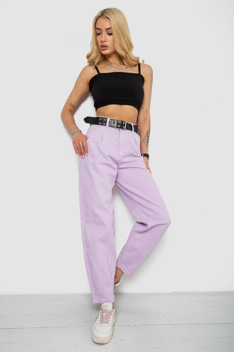 Джинси жіночі балони, колір бузковий, 182R00267