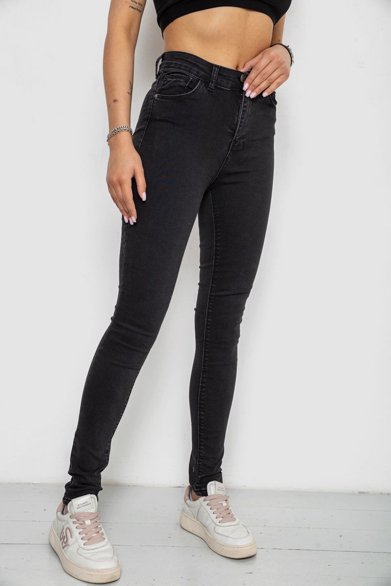 Джинси жіночі Skinny, колір чорний, 182R4296 - Зображення 3