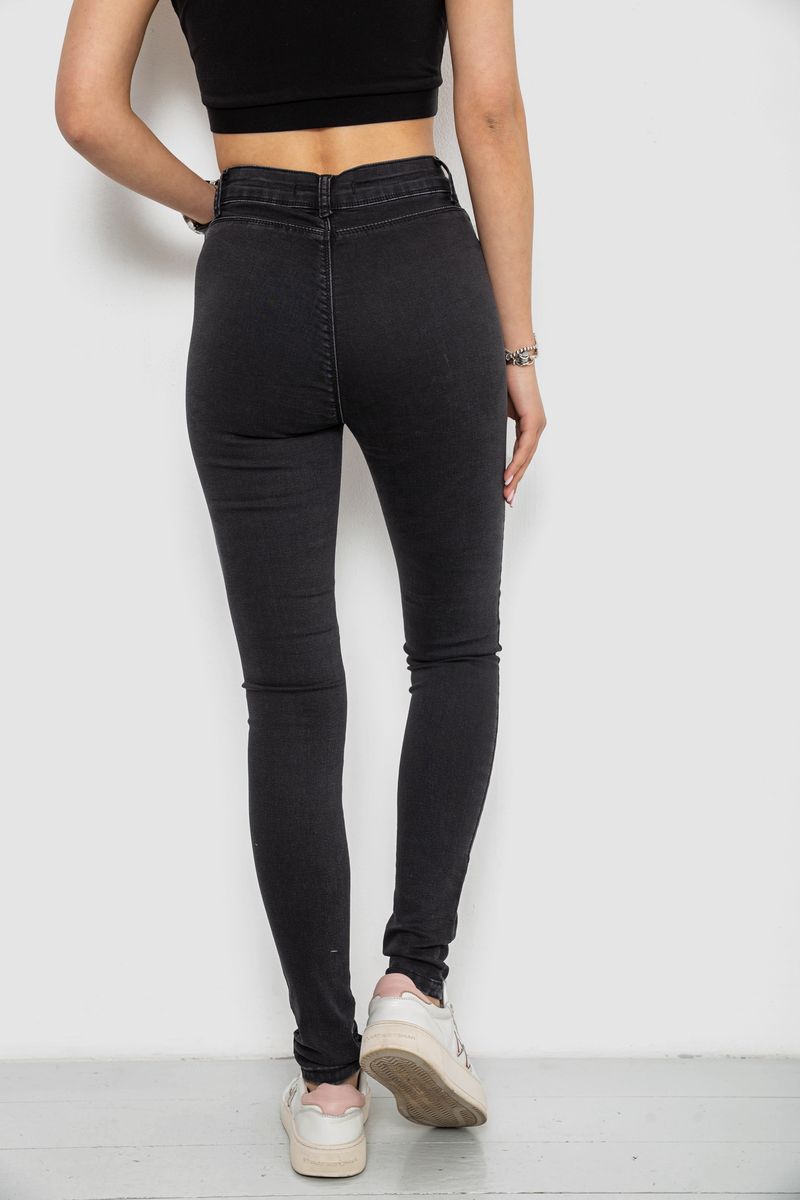 Джинси жіночі Skinny, колір чорний, 182R4296 - Зображення 4