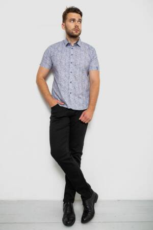 Сорочка чоловіча з принтом, колір сірий, 214R6917-8