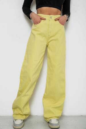 Джинси жіночі, колір жовтий, 250R1119