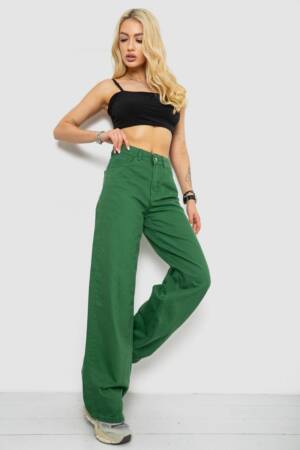 Джинси жіночі, колір зелений, 250R1071