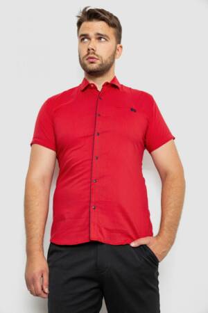 Сорочка чоловіча з принтом, колір червоний, 214RK100