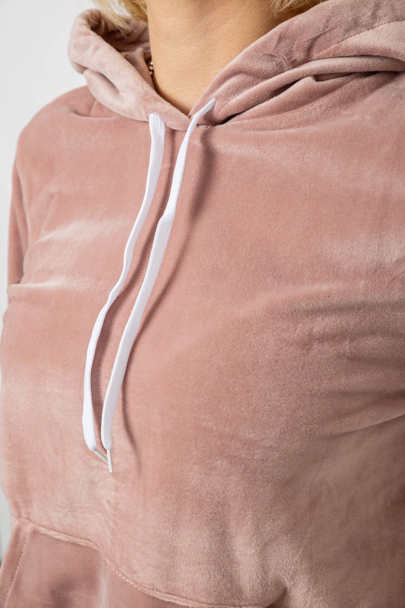 Спортивний костюм жіночий велюровий, колір бежевий, 238R58570 - Зображення 5