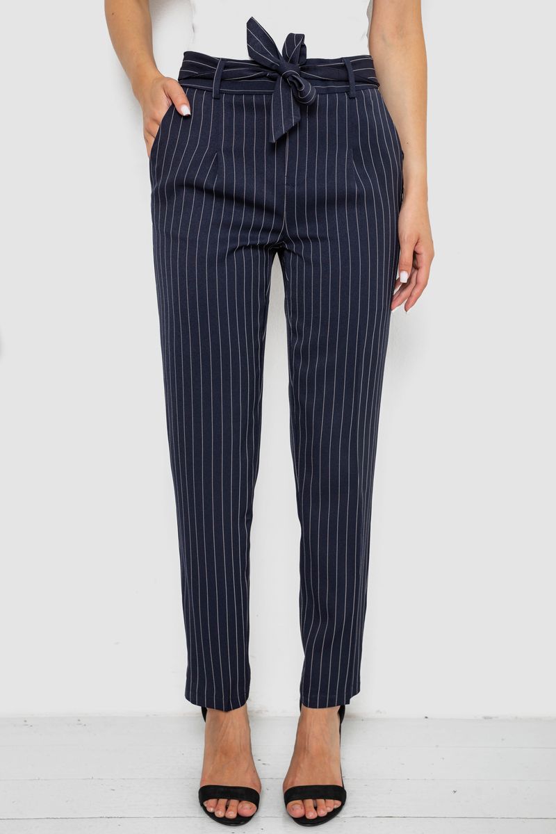 Штани жіночі в смужку, колір синій, 238RP85