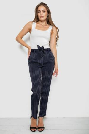 Штани жіночі в смужку, колір синій, 238RP85