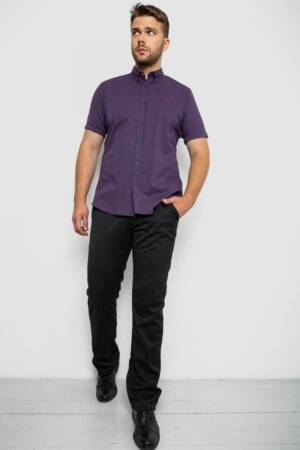 Сорочка чоловіча з принтом, колір синій, 214R4564-4