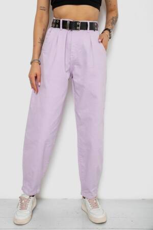 Джинси жіночі балони, колір бузковий, 182R00269