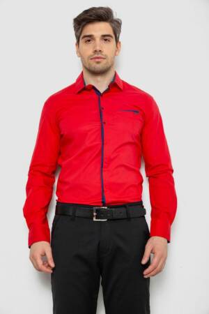 Сорочка чоловіча з довгим рукавом, колір червоний, 214R7009