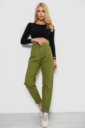 Джинси жіночі, колір оливковий, 250R1574