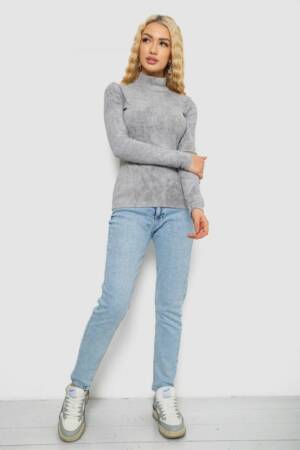 Гольф жіночий в рубчик, колір сірий, 102R5267