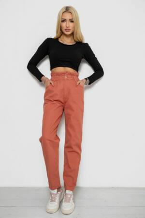 Джинси жіночі, колір теракотовий, 250R1573