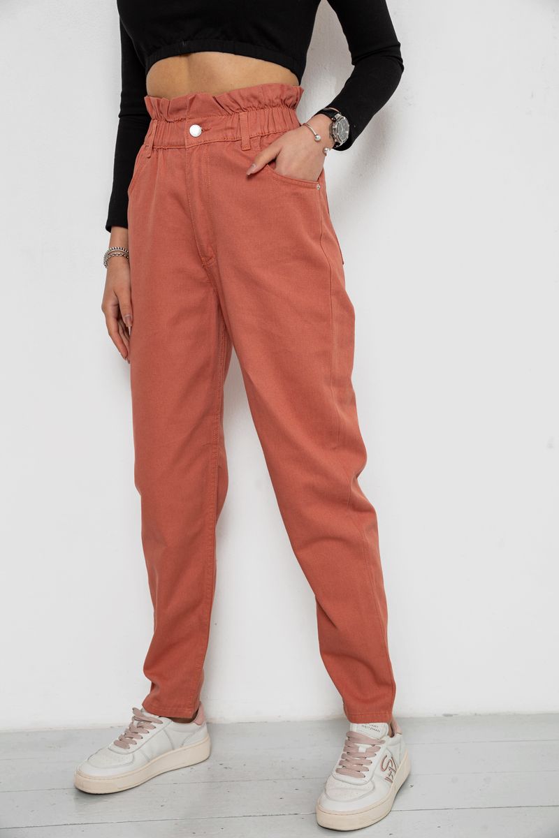 Джинси жіночі, колір теракотовий, 250R1573 - Зображення 3