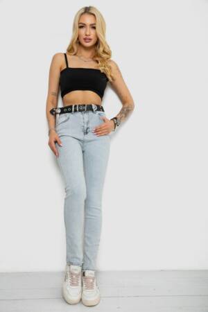 Джинси жіночі Skinny Американки, колір блакитний, 182R00659