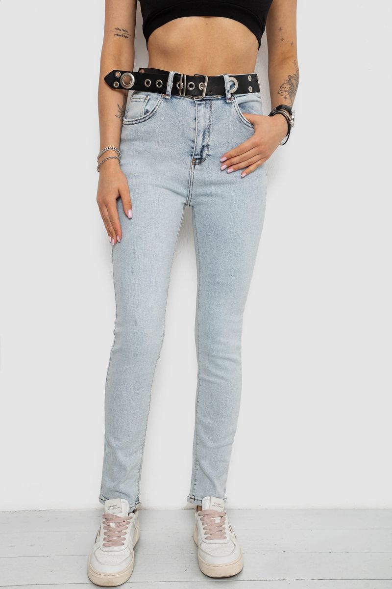 Джинси жіночі Skinny Американки, колір блакитний, 182R00659