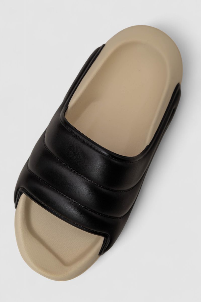 Шльопанці жіночі, колір бежево-чорний, 248RYY03