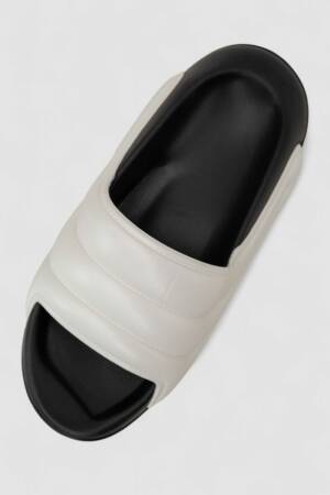 Шльопанці жіночі, колір чорно-білий, 248RYY03