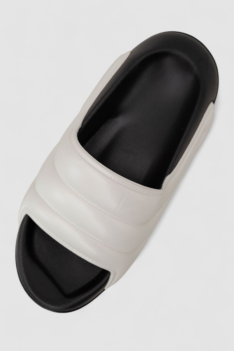 Шльопанці жіночі, колір чорно-білий, 248RYY03