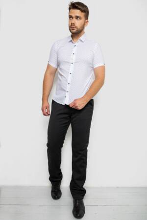 Сорочка чоловіча з принтом, колір білий, 214R6917-4