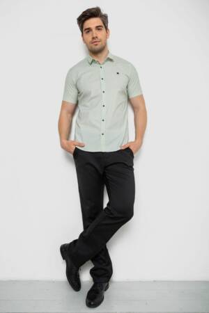 Сорочка чоловіча однотонна, колір оливковий, 214R6917-13