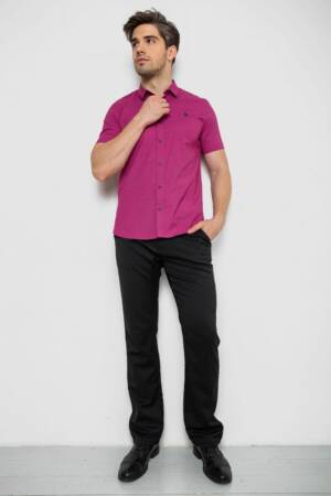Сорочка чоловіча однотонна, колір малиновий, 214R6917-13