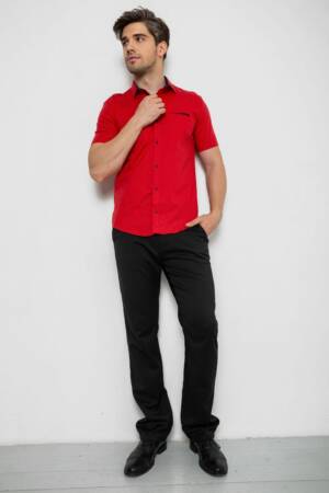 Сорочка чоловіча з принтом, колір червоний, 214R7140